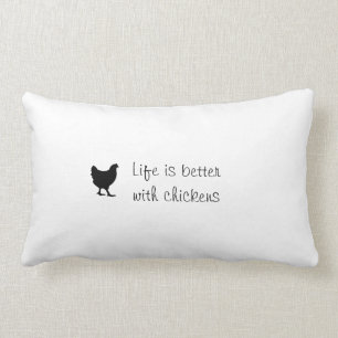 typographie amusante du coussin de poulet en texte