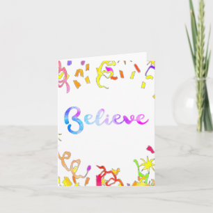 Typographie aquarelle Confiance Art de confettis