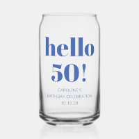 Typographie audacieuse Bleu Moderne 50e anniversai