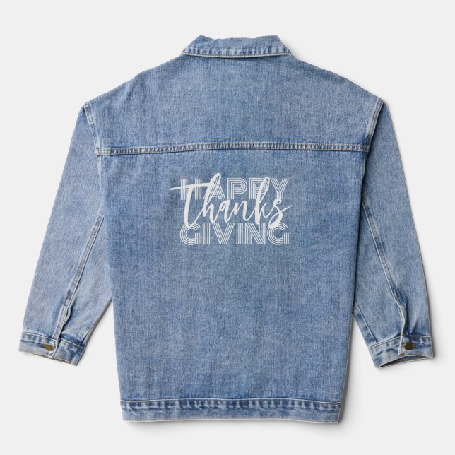 Typographie bon thanksgiving blanc (Verso)