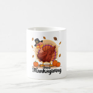 Typographie bon thanksgiving Café Mug