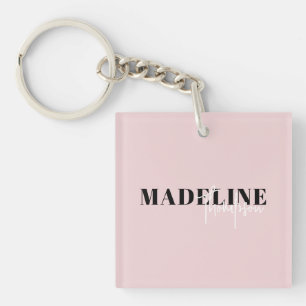 Typographie Chic Moderne Script Lumière Rose Femin