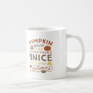 Typographie citrouille d'épices Café d'automne Mug