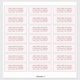 Typographie classique Mariage Étiquette de adresse