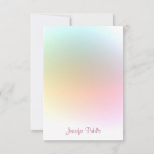 Typographie colorée tendance Script Modèle moderne