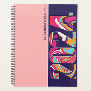 Typographie d'art violet gras coloré 2024