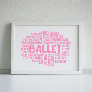 Typographie de ballet Poster Wall Art