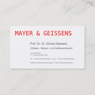 Typographie de carte de visite