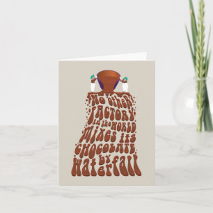 Typographie de cascade au chocolat Willy Wonka