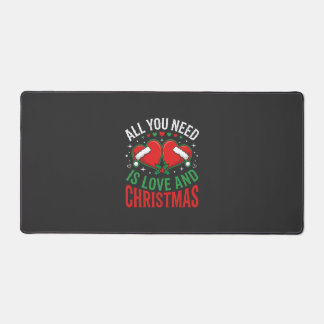 Typographie de chapeau de Père Noël d'amour de Noë