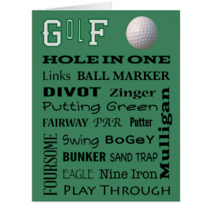 typographie de GOLF GRANDE CARTE