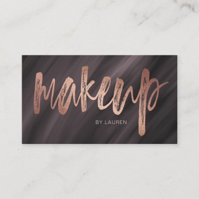 Typographie de maquillage | CARTE DE VISITE (Devant)