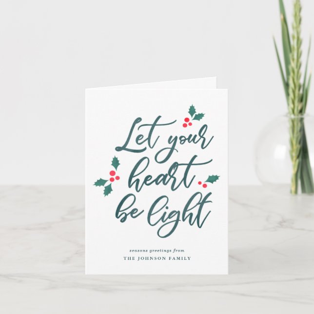 Typographie de Mistletoe - Photo Carte pliée Noël (Devant)