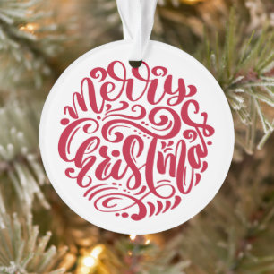 Typographie de Noël rouge Photo personnalisée
