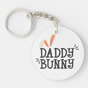 Typographie de Pâques de Daddy Bunny  Porte - clé