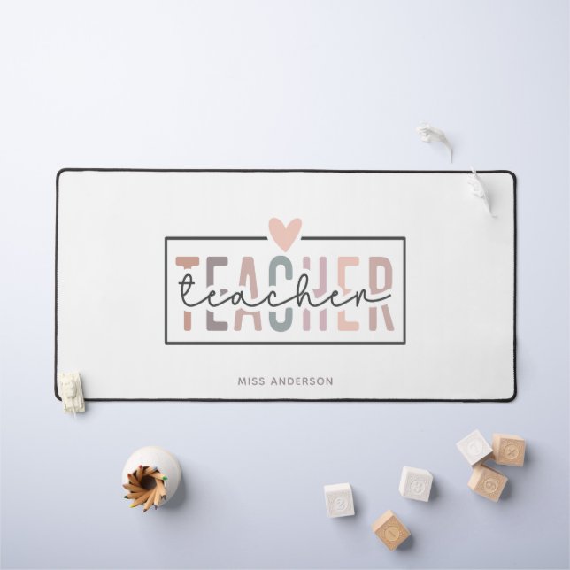 Typographie de script de l'enseignant Nom personna (Tableau pour enfants)