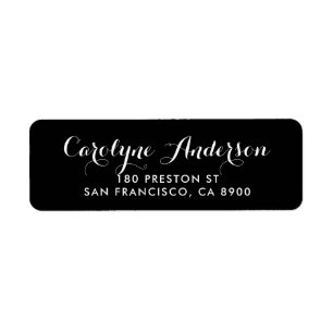 Typographie de script moderne noir