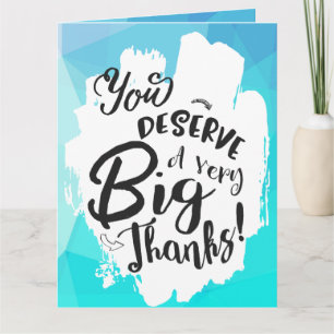 Typographie de Tempête Bleue Carte de remerciement