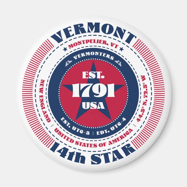 Typographie du Cercle Vermont Magnet souvenir (Devant)