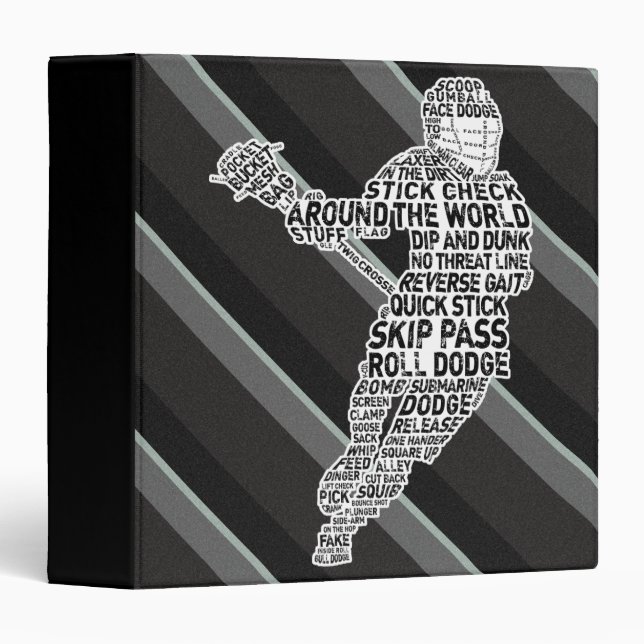 Typographie du Lacrosse Classeur vinyle (Devant/Côté)
