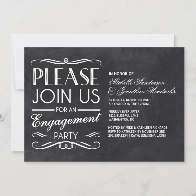 Typographie du tableau | Invitation de la partie d (Devant)