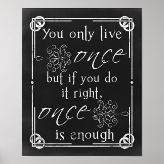 Typographie du tableau noir Impression inspirante