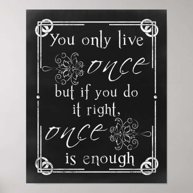Typographie du tableau noir Impression inspirante (Devant)