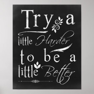 Typographie du tableau noir Motivation impression