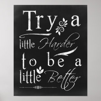 Typographie du tableau noir Motivation impression