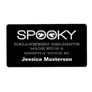 Typographie éffrayante Halloween Cuisinier Étiquet