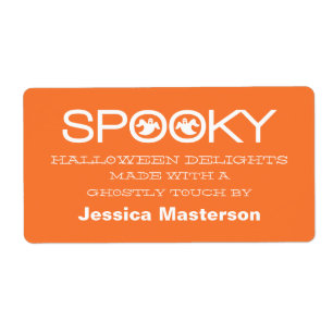 Typographie éffrayante Halloween Cuisinier Étiquet