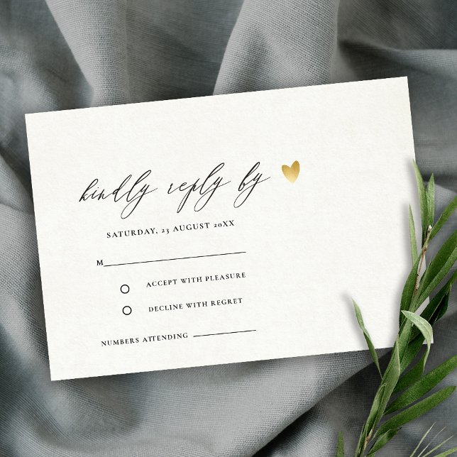 TYPOGRAPHIE ÉLÉGANTE SIMPLE EN OR RSVP (Créateur téléchargé)