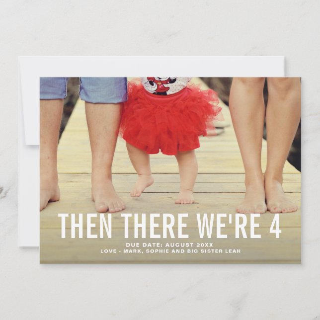 Typographie en gras Faire-part de grossesse (Devant)