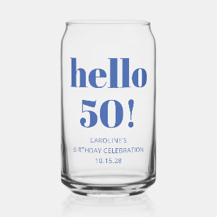 Typographie Gras Bleu Moderne Favori 50e Anniversa