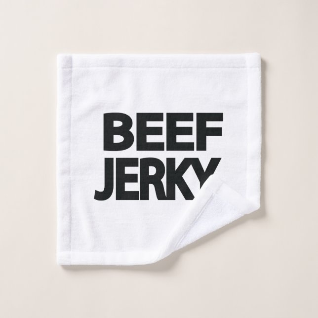 Typographie Gras de Beef Jerky  (Gant de toilette)