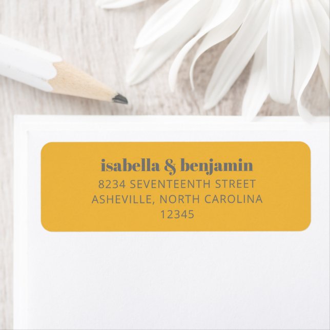 Typographie Gras Jaune et Gris Moderne Mariage Inv (En situation)