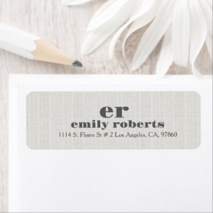 Typographie grise et toile de jute blanche ivoire