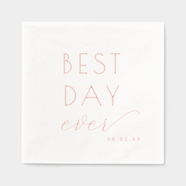 Typographie Joyeuse Rose Doré (Recto)