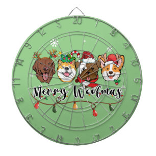 Typographie Joyeux Woofmas Cible de fléchettes
