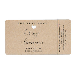 Typographie kraft simple coeur blanc Beurre corpor