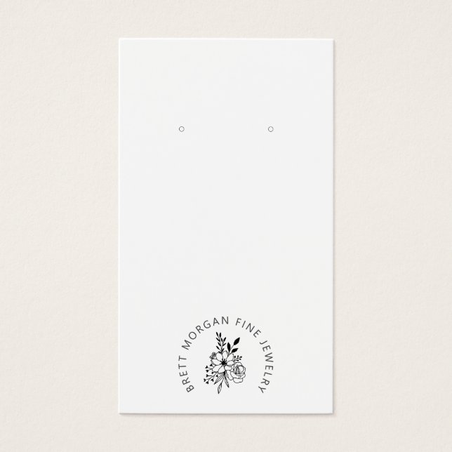 Typographie Logo Couronne Porte-bijoux Carte d'aff (Devant)