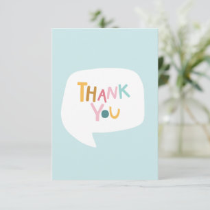 Typographie mignonne Coral Carte de remerciements 