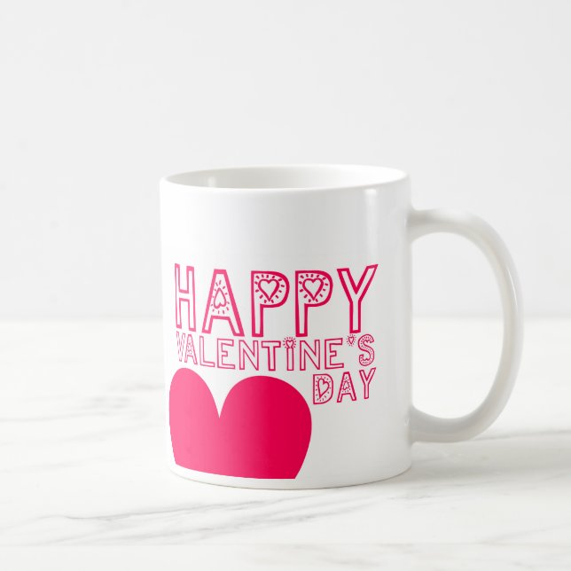 Typographie mignonne Saint Valentin Mug (Droite)
