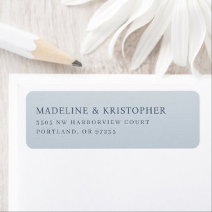 Typographie minimaliste bleu serein