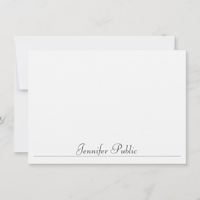 Typographie minimaliste Modèle Linge Moderne (Devant)