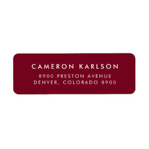 Typographie minimaliste moderne Burgundy Retour
