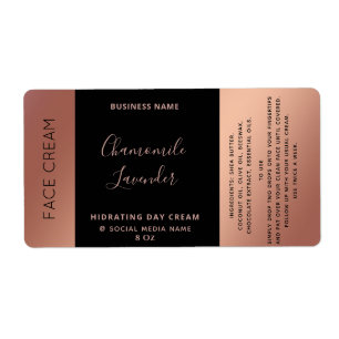 Typographie minimaliste noir rose or crème visage