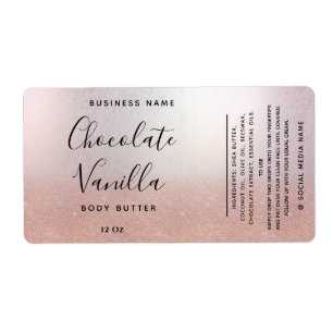 Typographie minimaliste noir rose or produit
