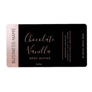 Typographie minimaliste noir rose or produit