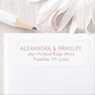 Typographie minimaliste rose élégante